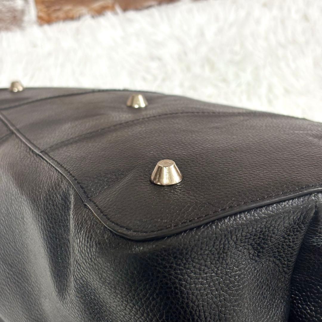 ✨美品✨ユナイテッドアローズ トートバッグ シボ 本革 黒 A4可 大容量 通勤