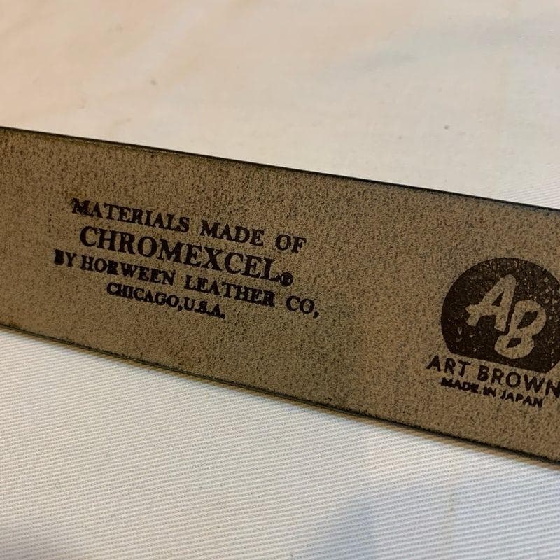 新品　アートブラウン　クロムエクセルレザー　ギャリソンベルト　黒　W３８