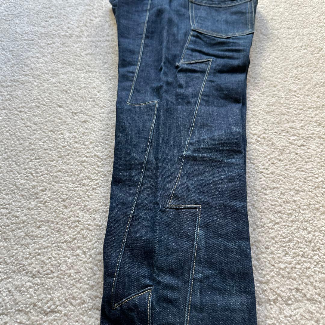 01ss UNDERCOVER 稲妻 サンダーステッチデニム パンツS