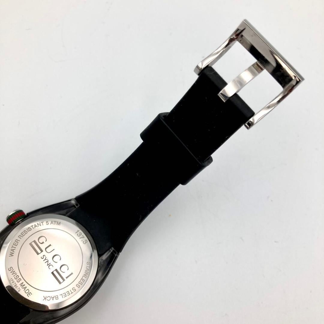 稼働 GUCCI シンク 137.3 ラバーバンド 腕時計 シェリーライン