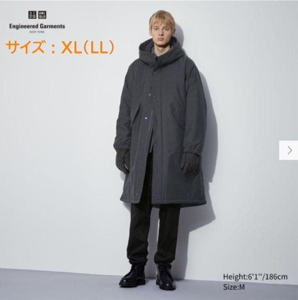 UNIQLO EngineeredGarments モッズコートダークグレーXL