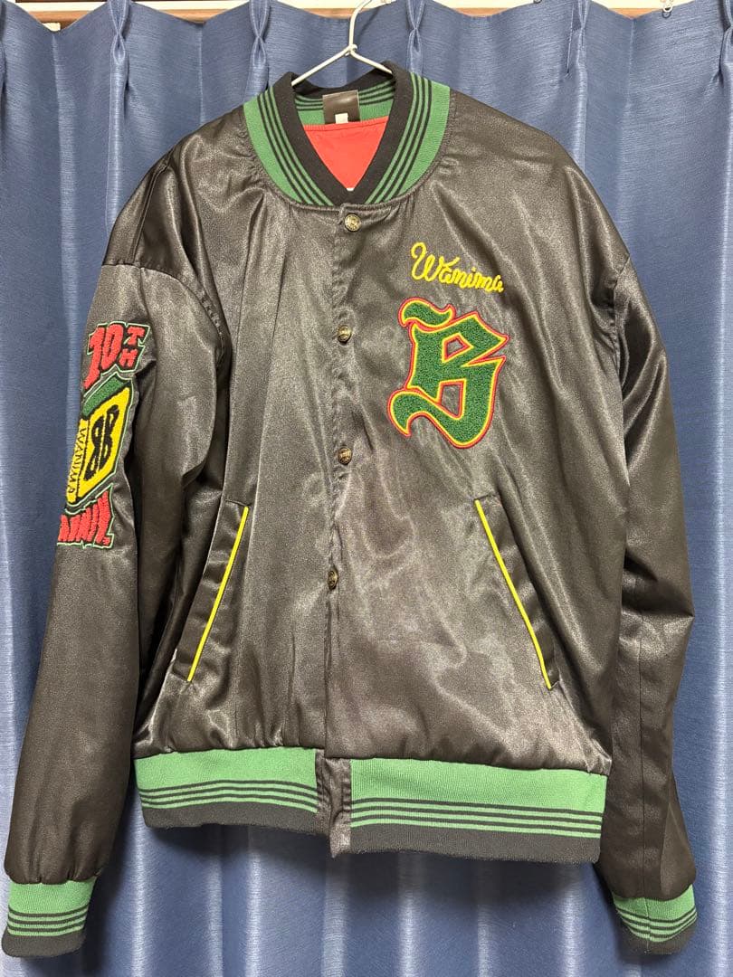 WANIMAベアブック10周年記念会員限定ナイロンジャケット 黒 刺繍ロゴ付き