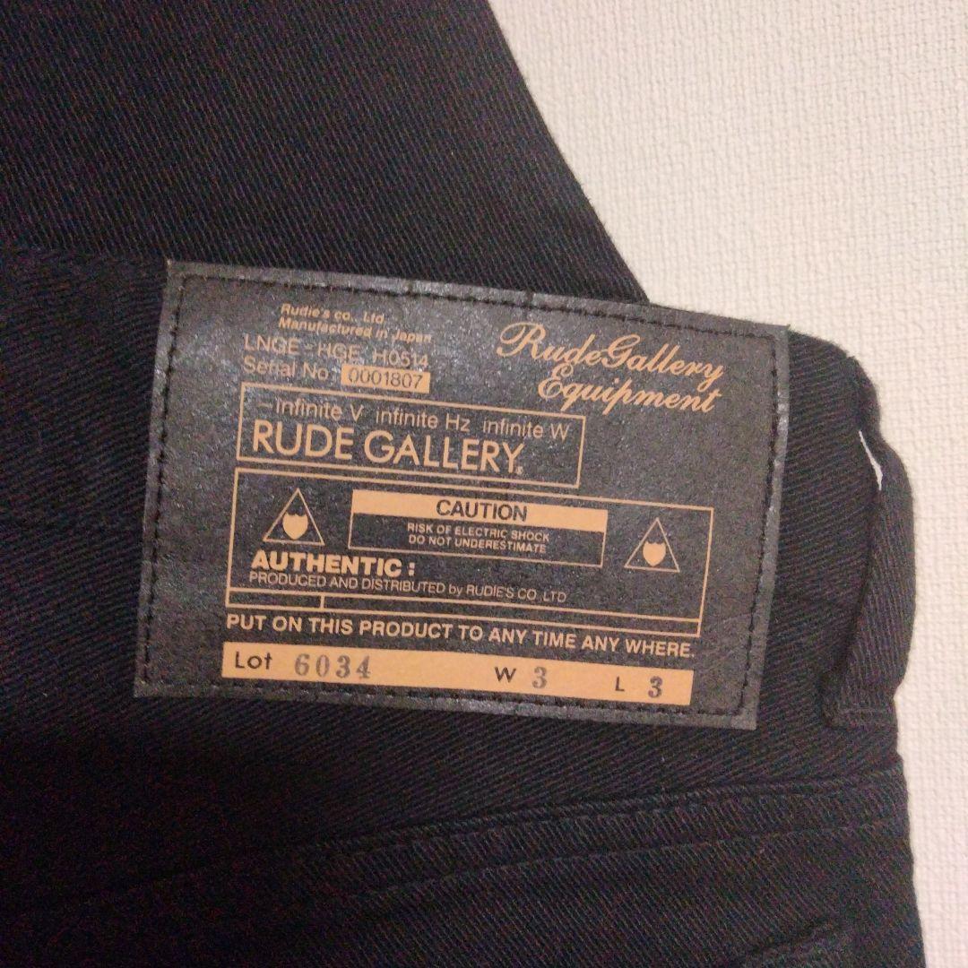 RUDE GALLERY ブラックオーバーオール W3 L3