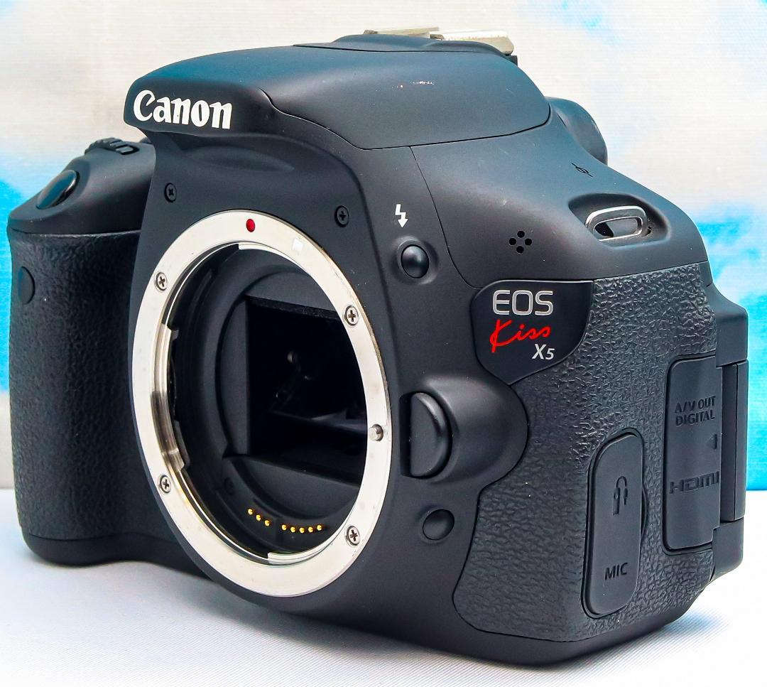 Canon キャノン Kiss X5⭐️スマホに転送⭐高速レンズ⭐初心者でも安心