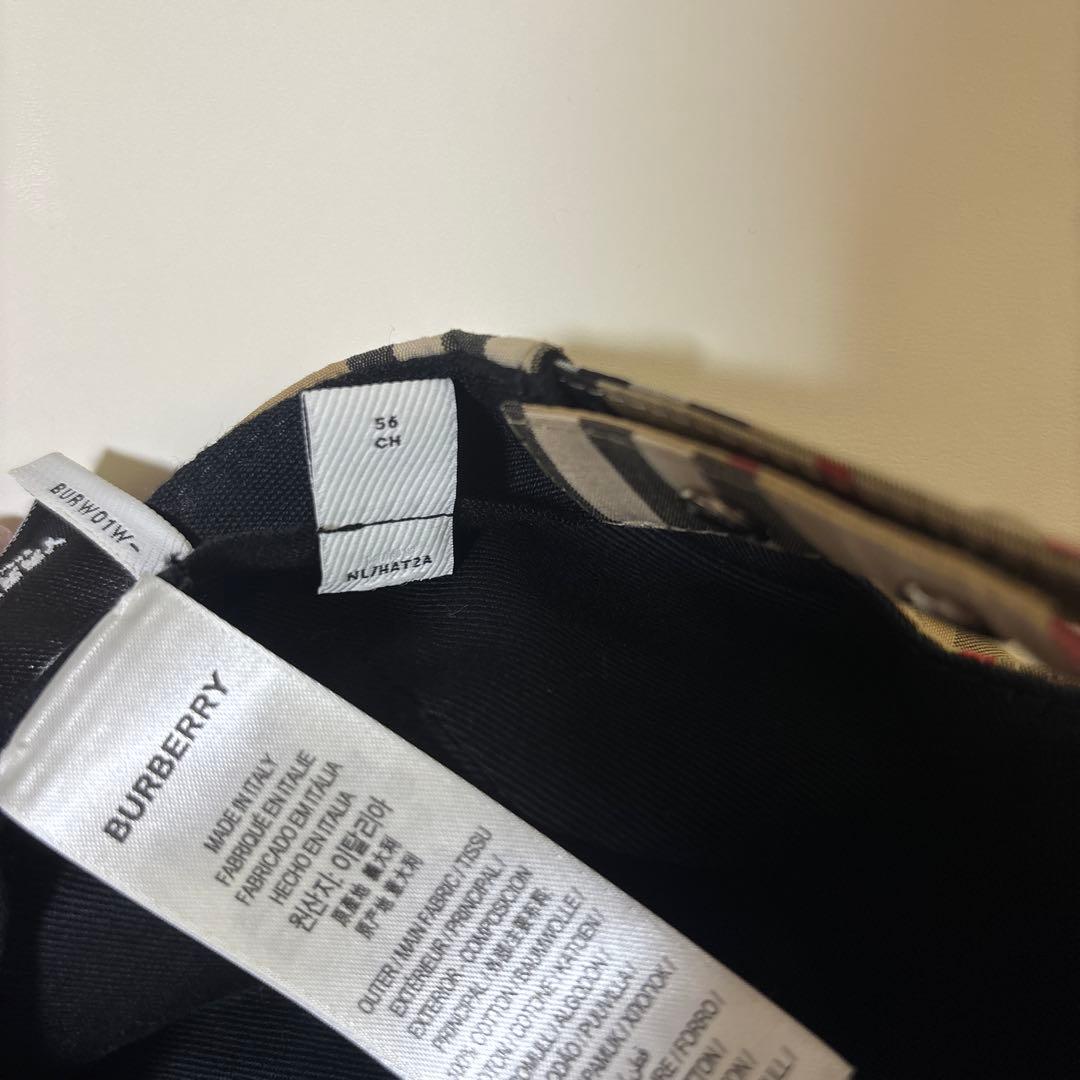 BURBERRY チェック柄 ベースボールキャップ S