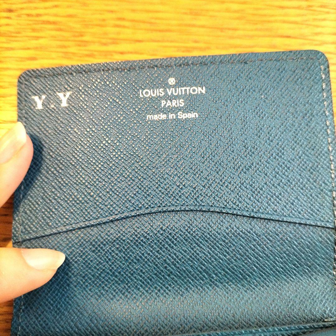 専用ルイヴィトン 青 レザー 名刺入れエピ