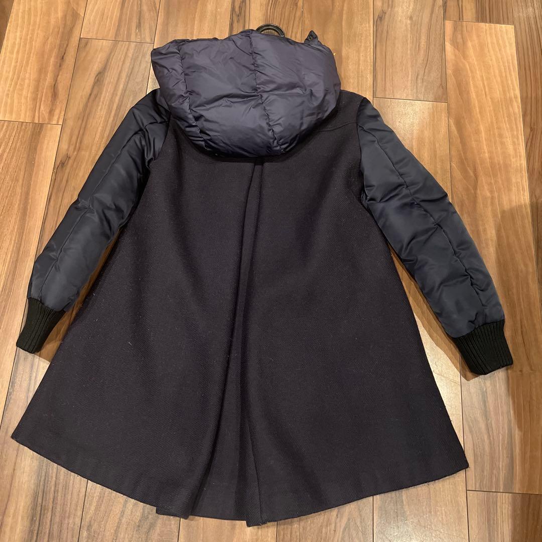 MONCLER フード付きダウンジャケット ネイビー　サイズ12A