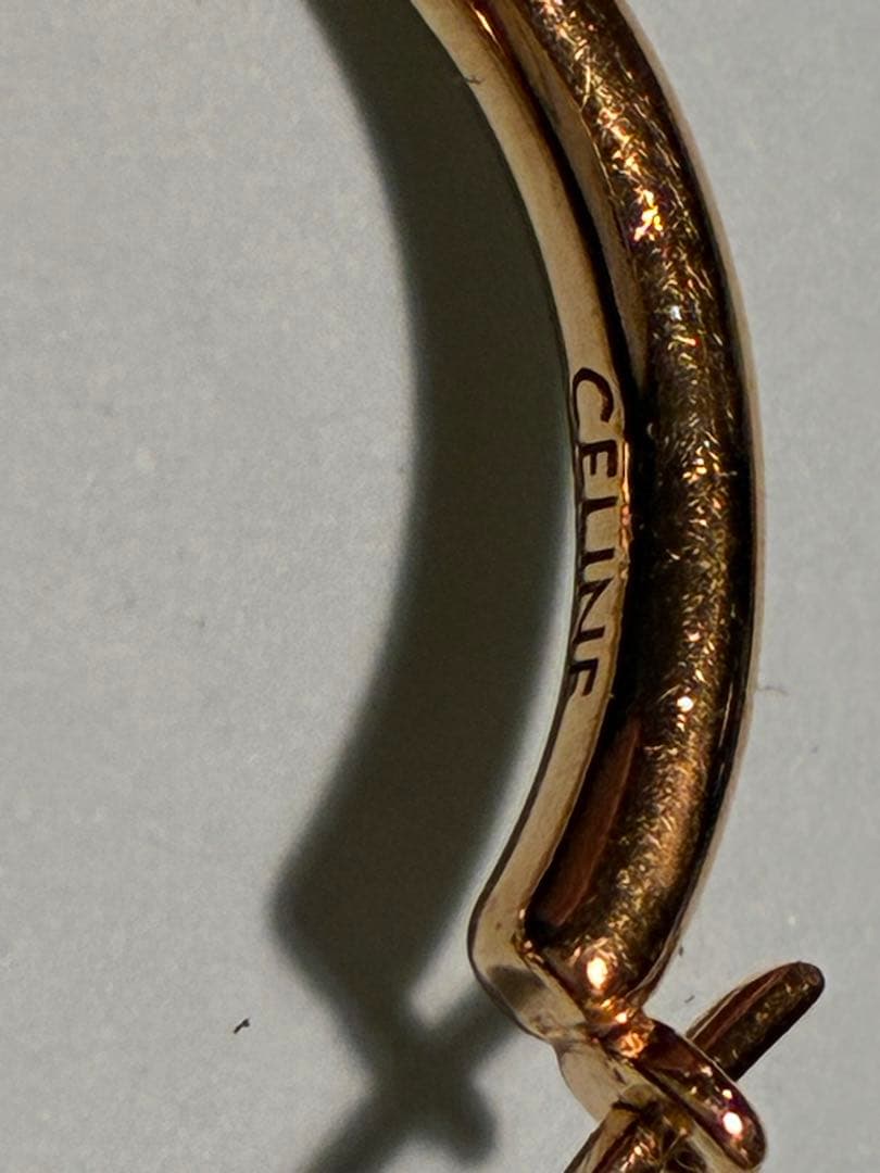 Celine ノットスモール フープピアス 片耳 ゴールド
