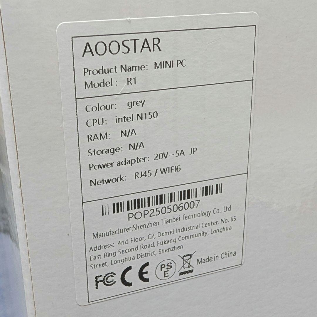 Aoostar N150 ミニ PC, メモリ 32GB