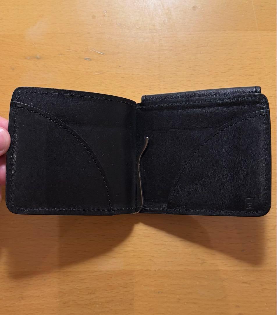 『美品』20/80 財布 マネークリップ　ブラック　レザー