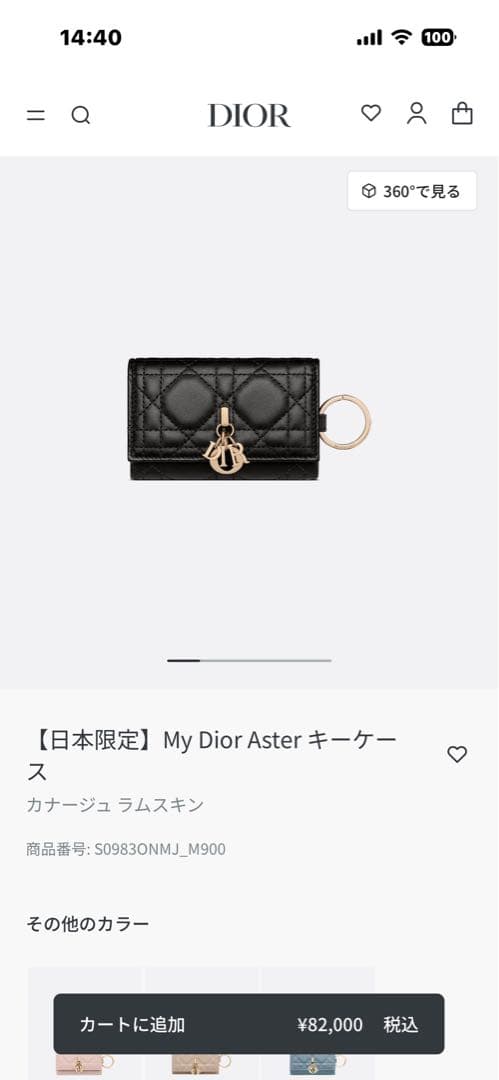 【最終値下げ】My Dior Aster キーケース