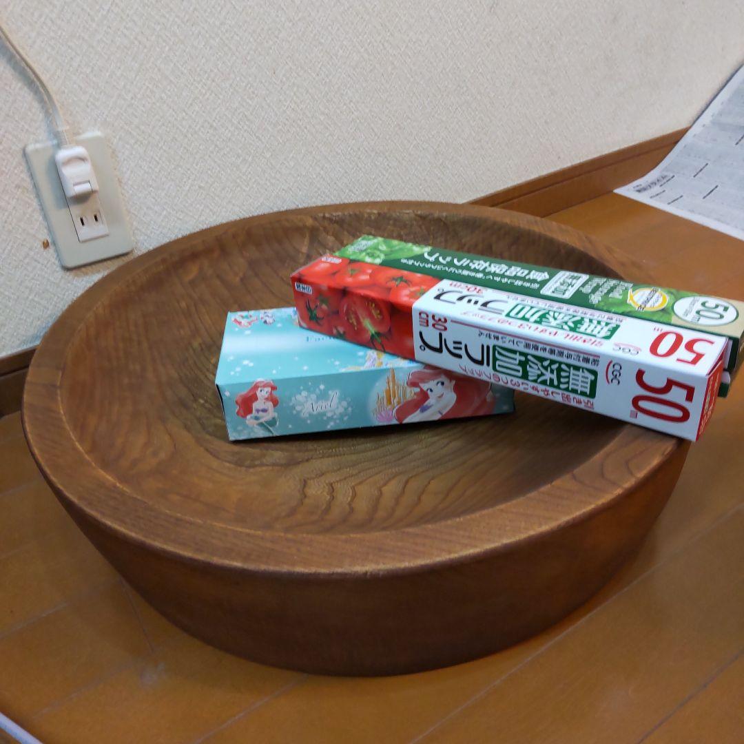 木鉢 こね鉢 51㎝ 8kg くり抜き捏ね鉢　麺 蕎麦打ち 極厚浅め 丈夫です