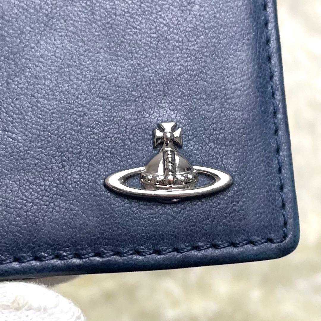 ヴィヴィアンウエストウッド マネークリップ レザー ネイビー