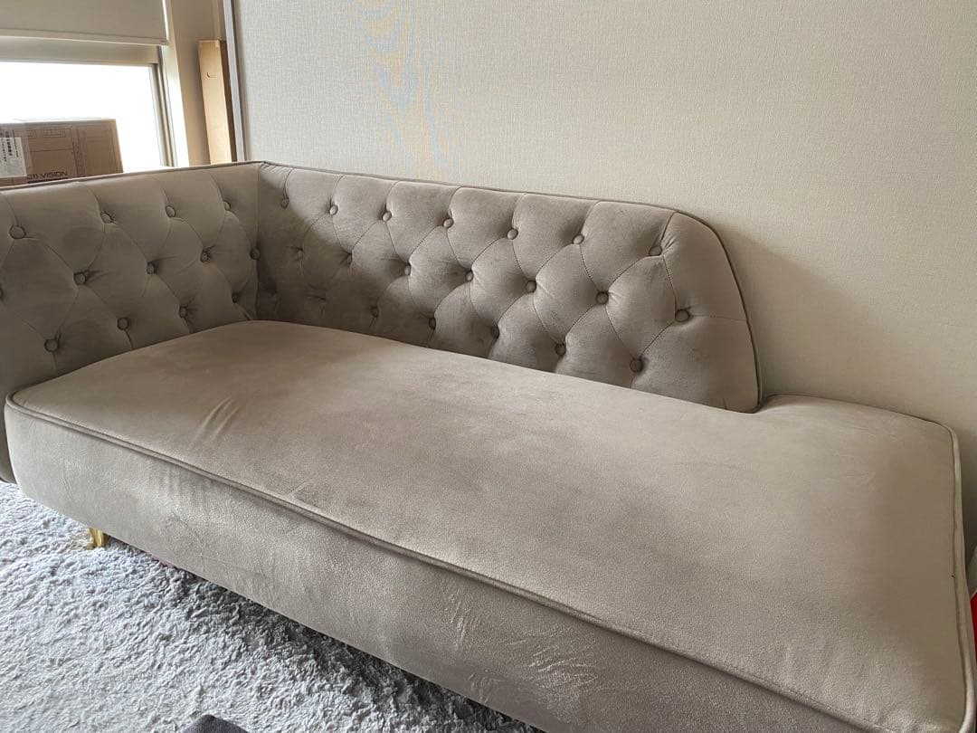 グレー 2人掛けソファ