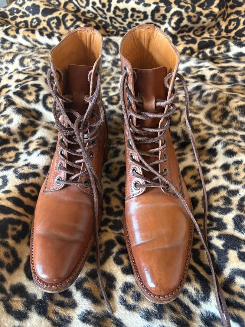 chausser ショセ plus コードバン ブーツ 茶 日本製