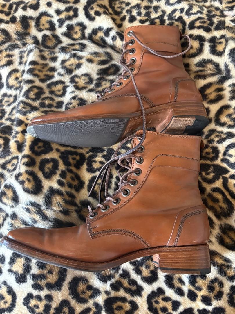 chausser ショセ plus コードバン ブーツ 茶 日本製