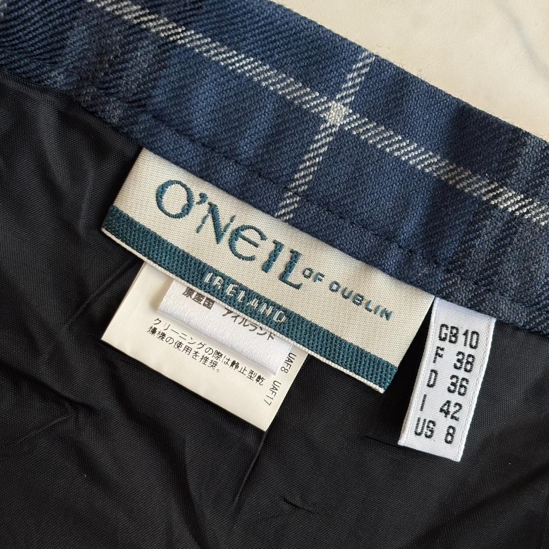 オニールオブダブリン ウールプリーツスカート タータンチェック 42 tf0