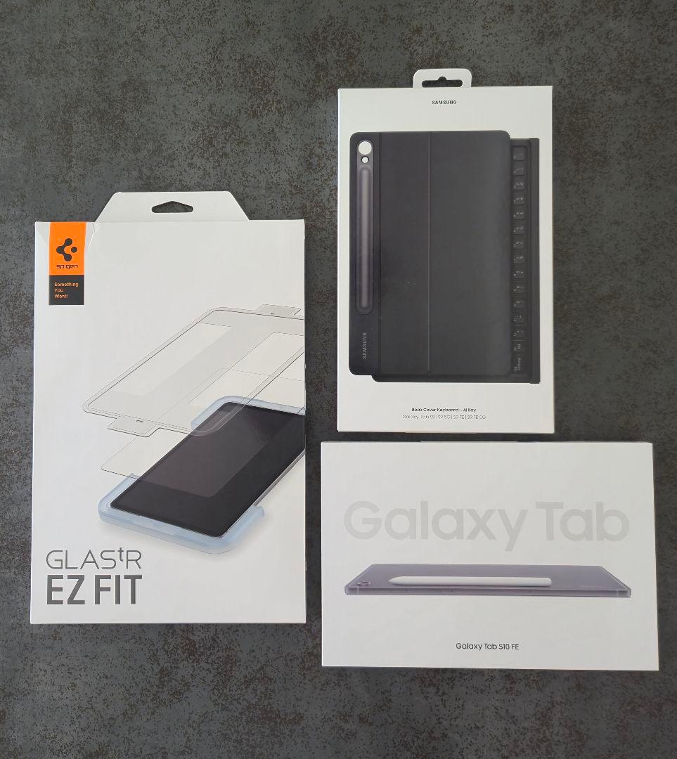 【美品】Galaxy tab S10 FE　キーボード&フィルム　フルセット