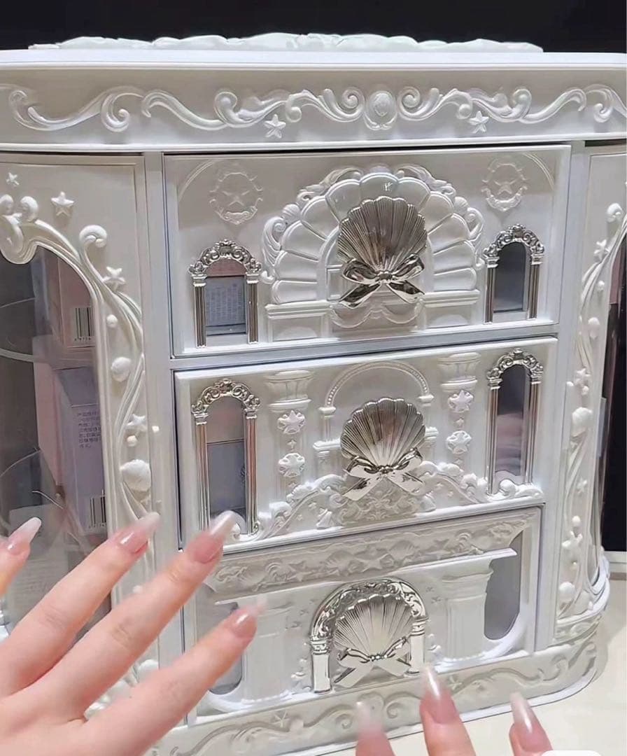 (ラスト)FrowerKnows シェルズジュエル 収納ボックス＋ハンドミラー