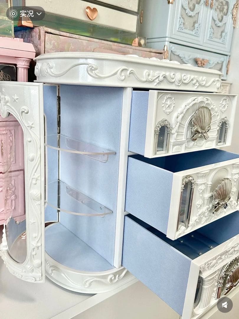 (ラスト)FrowerKnows シェルズジュエル 収納ボックス＋ハンドミラー