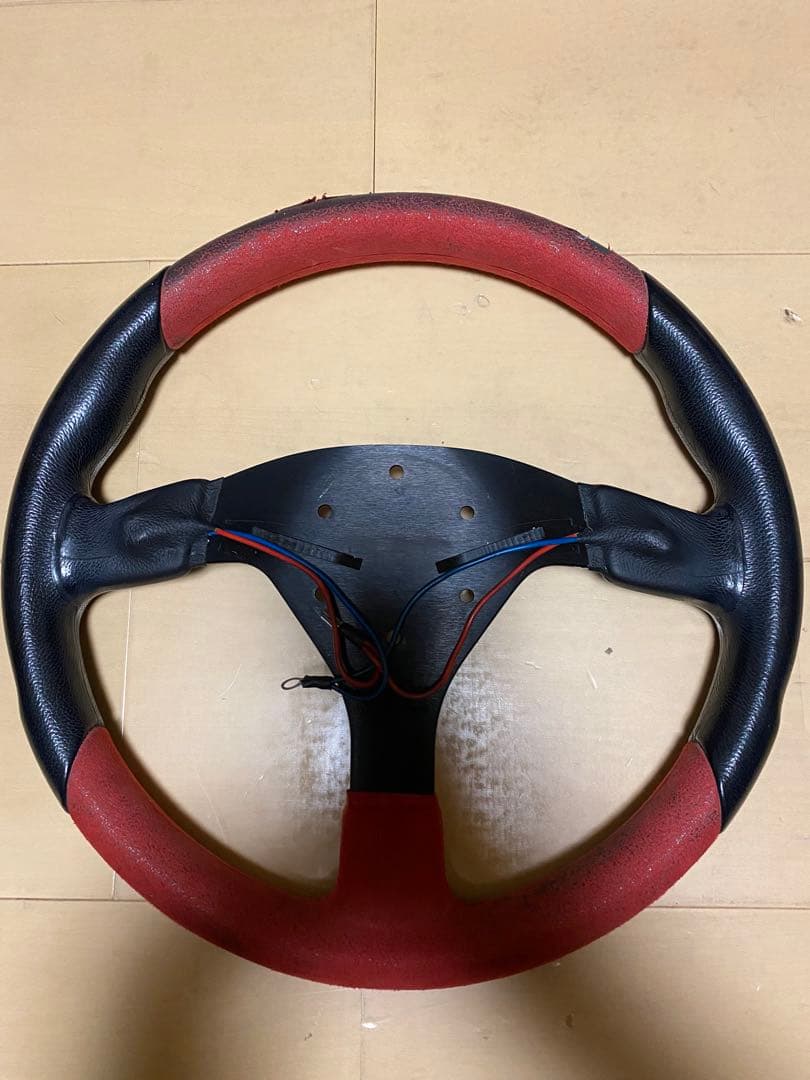 Sparco スポーツステアリング 黒/赤