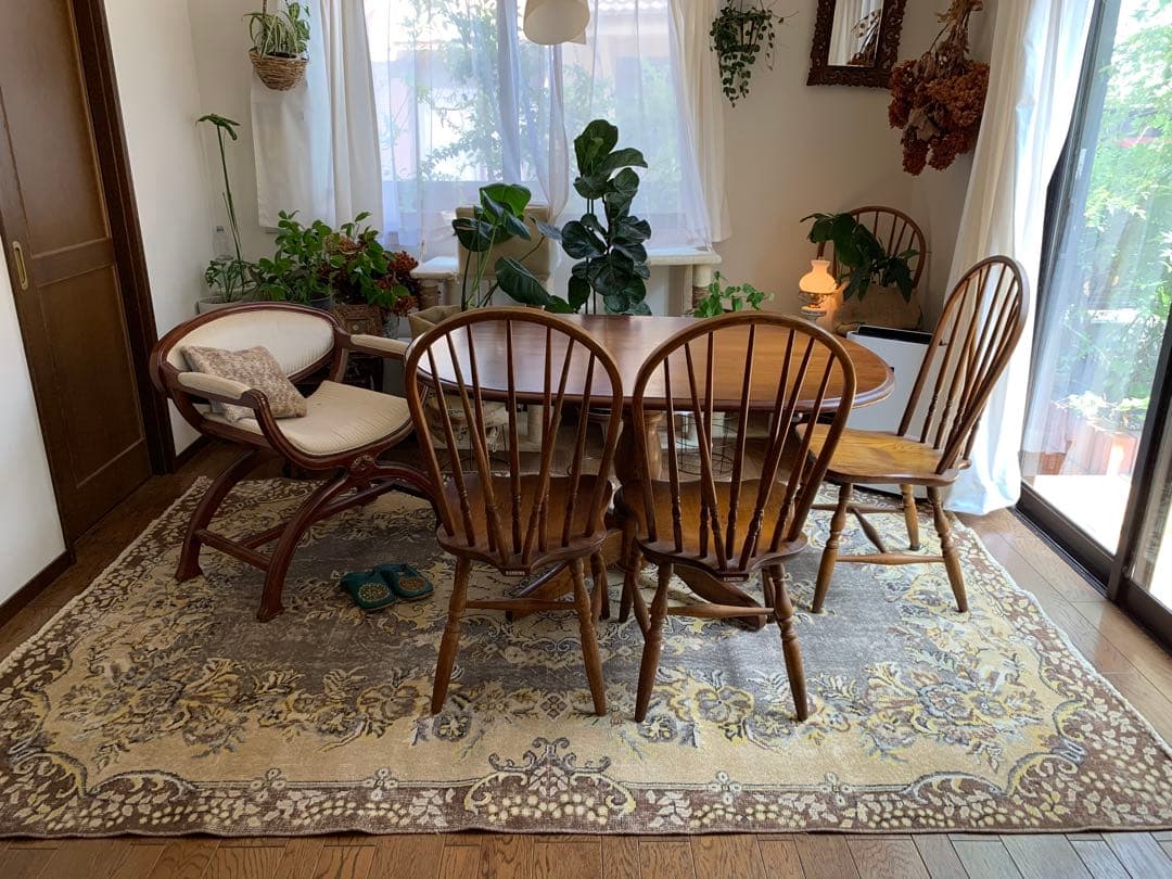 超大判　特大　トルコヴィンテージラグ　278×180スモーキーグレー　トルコラグ