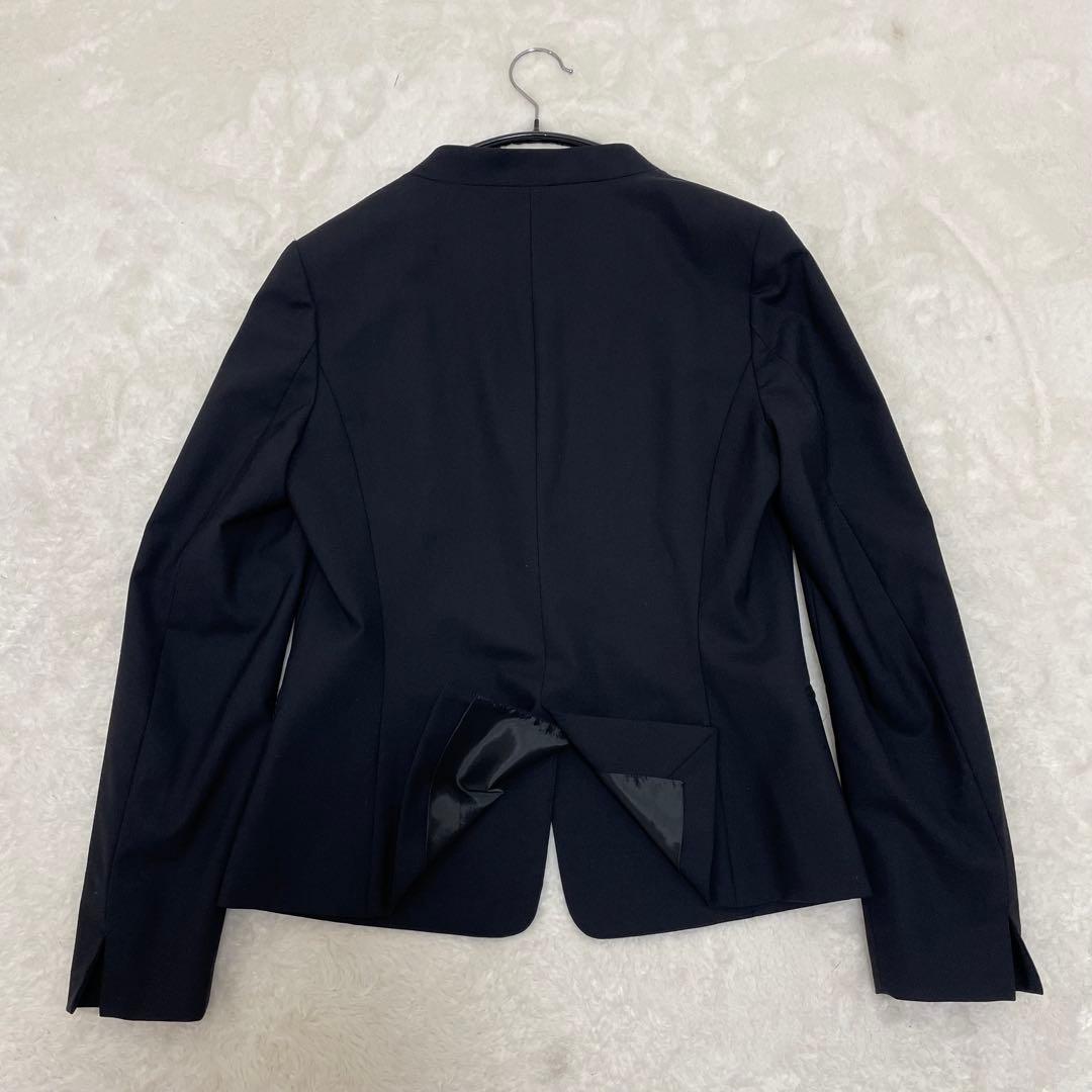 【美品】グリーンレーベルリラクシング パンツスーツ 濃紺 ブラック 38サイズ