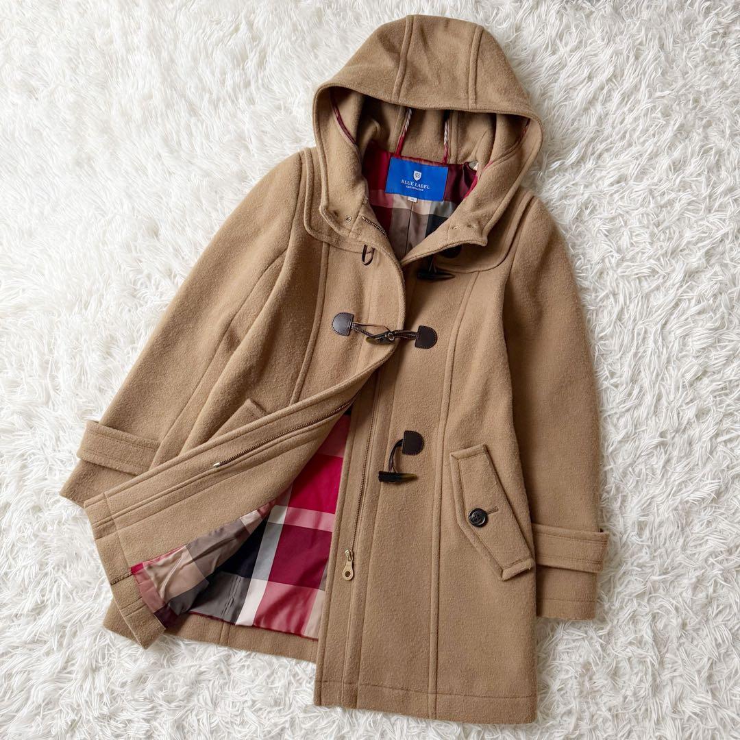 BLUE LABEL CRESTBRIDGEダッフルコートベージュ ノバチェック