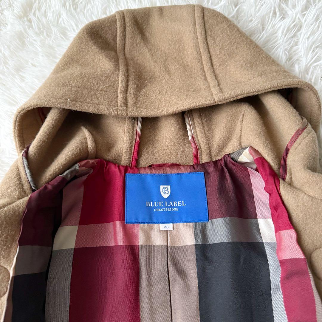 BLUE LABEL CRESTBRIDGEダッフルコートベージュ ノバチェック