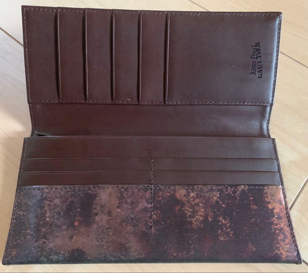 ジャンポールゴルチェ 長財布 総柄 Vサイバー　GAULTIER 革