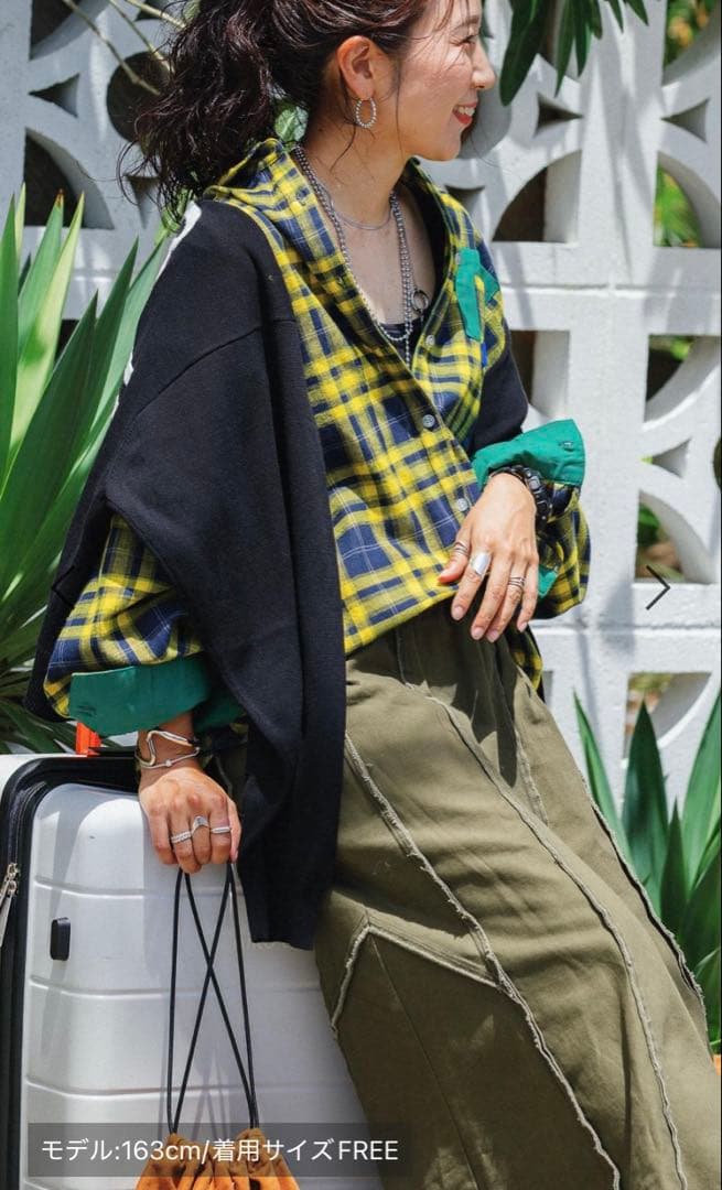 ニコアンド -be with M- Misayoカラフルチェックシャツ