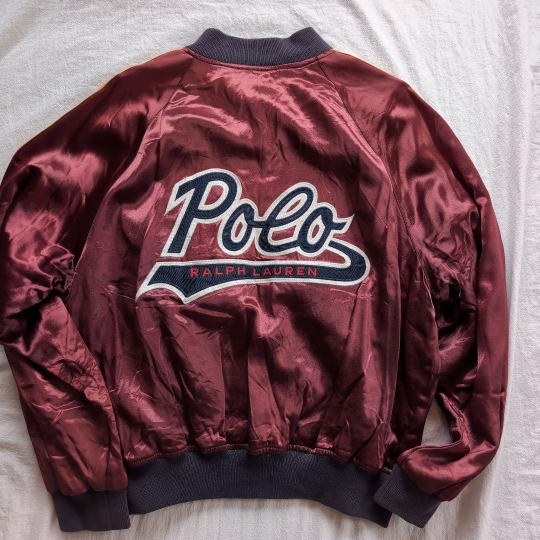 希少 ポロスポーツ ラルフローレン USA製 ビンテージ スカジャン スタジャン