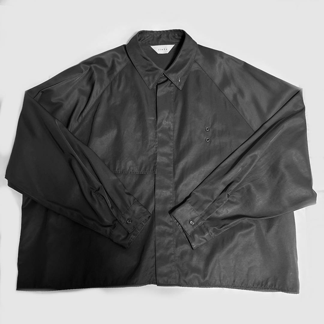 【JieDa】trench-shirt black 20ss