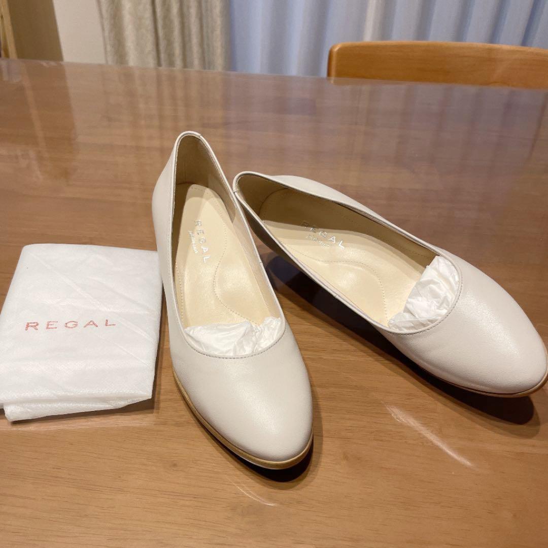 リーガルREGAL パンプス 【22.5 】【アイボリー】
