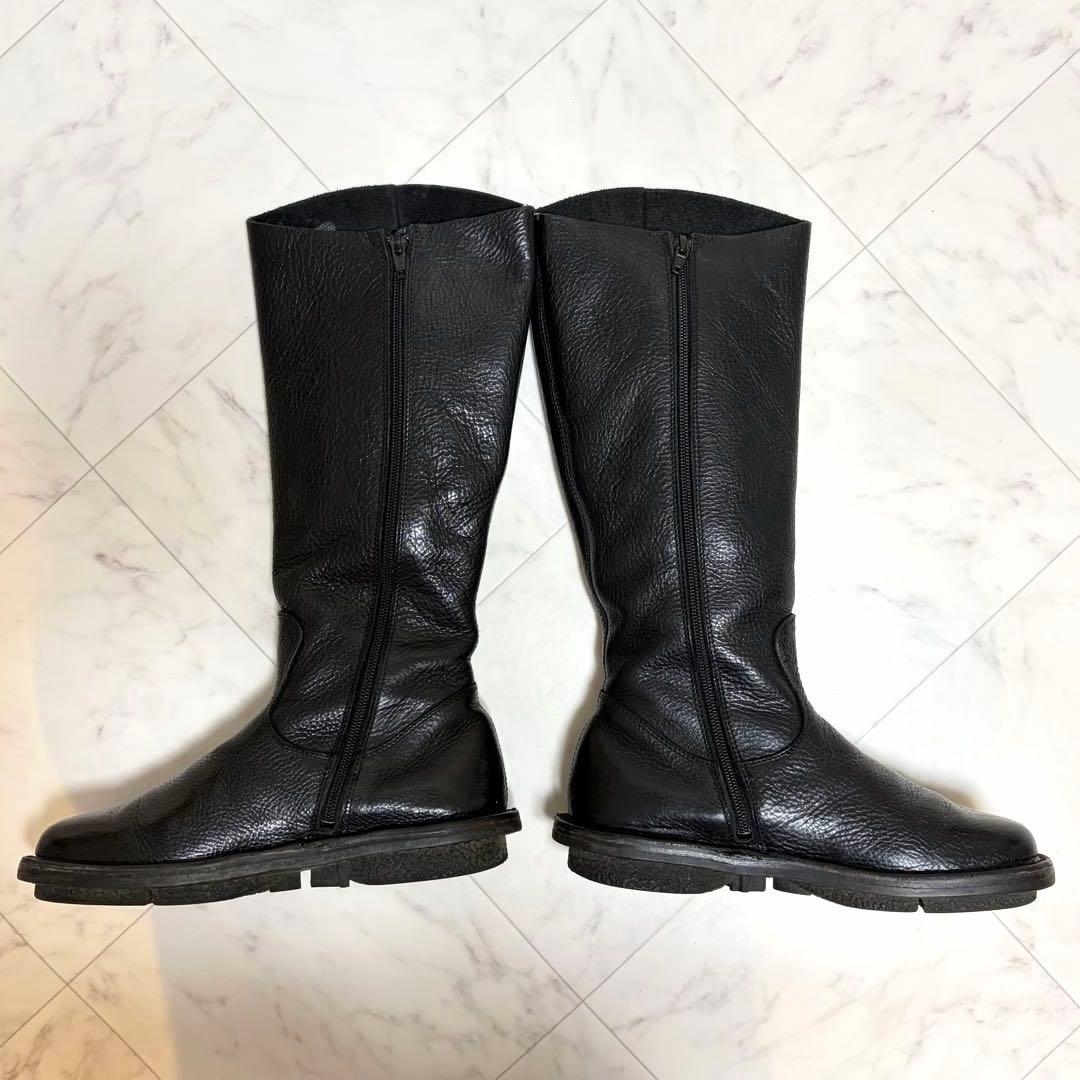trippen トリッペン ロングブーツ 37 本革 黒 サイドジップ ドイツ製