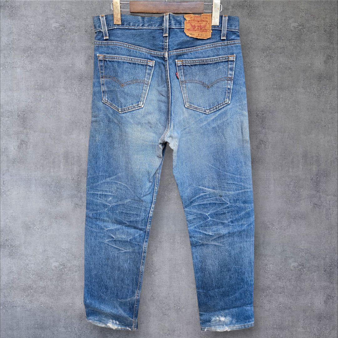 【一軍・鬼ヒゲ】93年 USA製 Levi's501 W34 バキバキ ハチノス