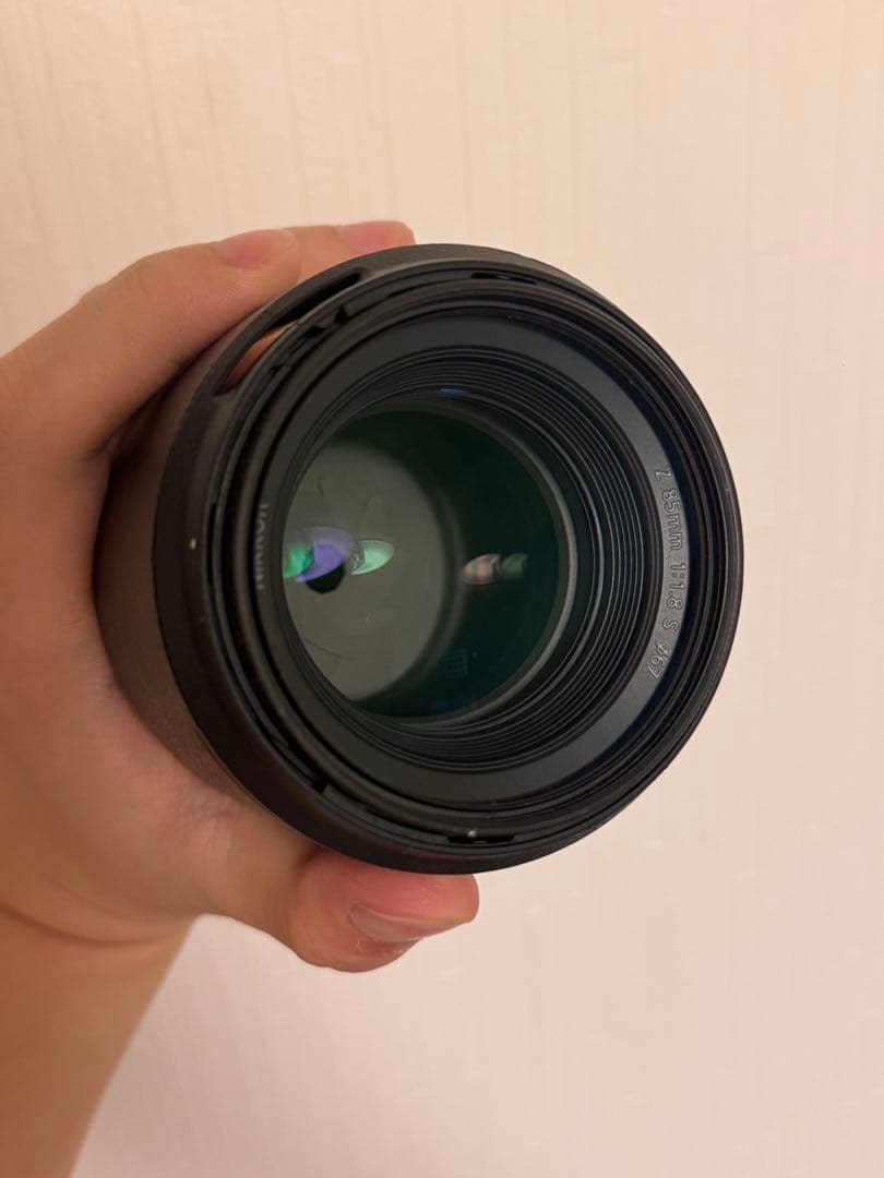 ニコン　z85mm f1.8 sライン　レンズバッグとuv鏡+BM鏡