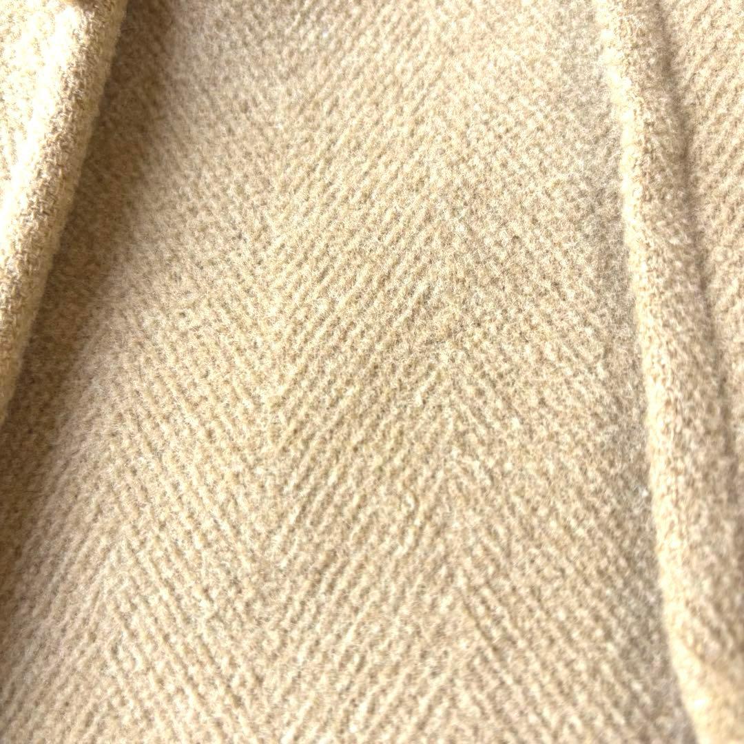 高級 バーバリーロンドン ヘリンボーン ダッフルコート フード付き ベージュ