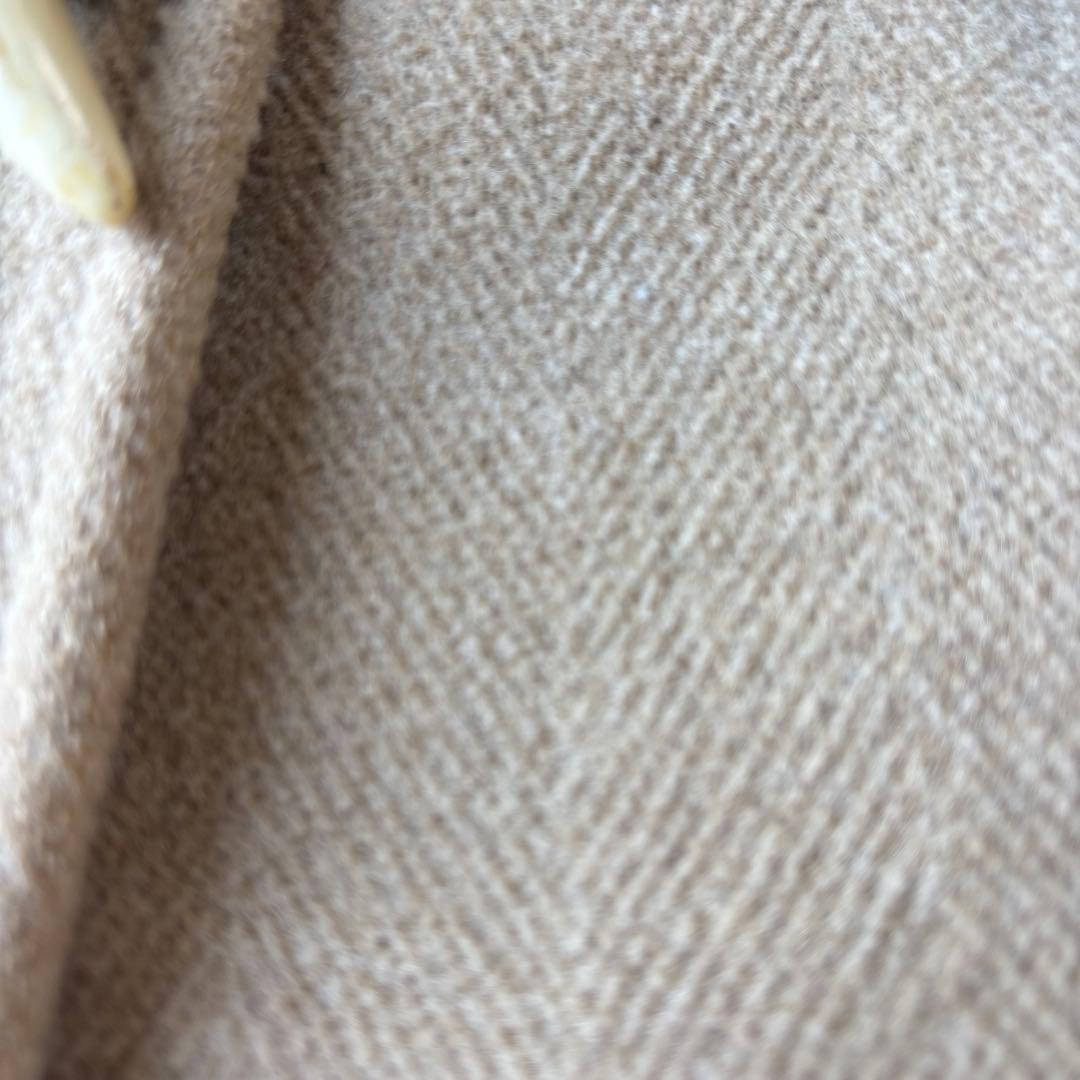 高級 バーバリーロンドン ヘリンボーン ダッフルコート フード付き ベージュ