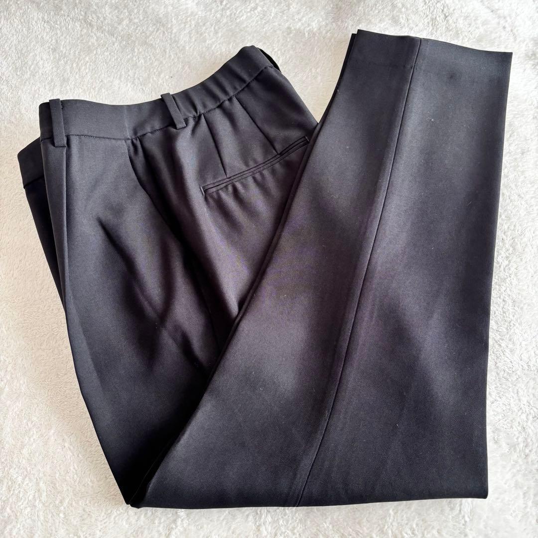 ✨️美品 PLST プラステ パンツスーツ セットアップ ノーカラー ブラック