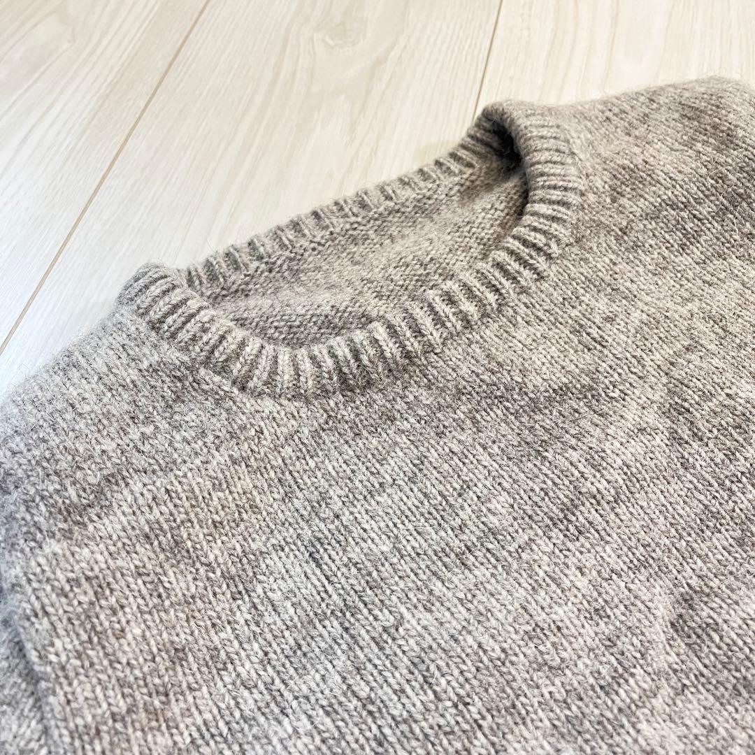 ゴーシュ ウール ペルーニット クルーネック ミディアムグレー サイズ2