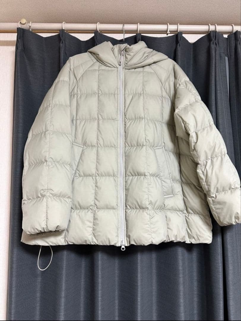 DANTON ダントン フーデットダウンジャケット ライトグレー