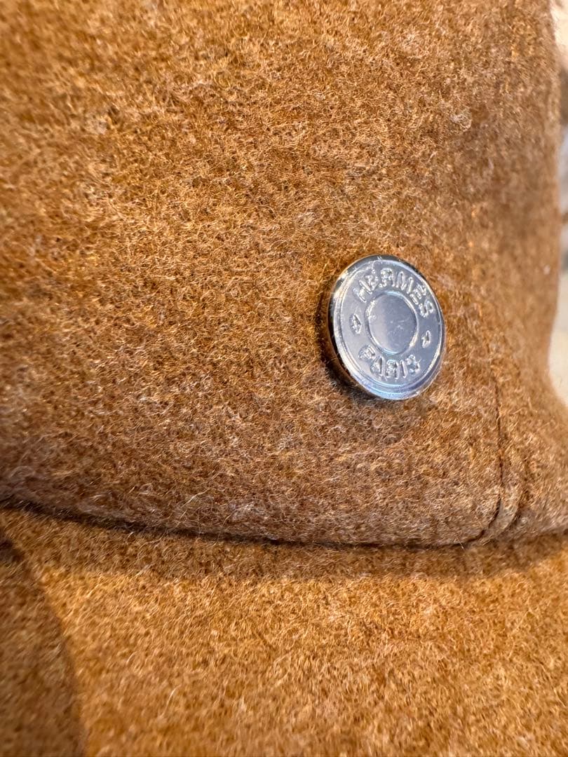 未使用 タグ付 エルメス HERMES キャップ キャスケット セレナ ゴールド