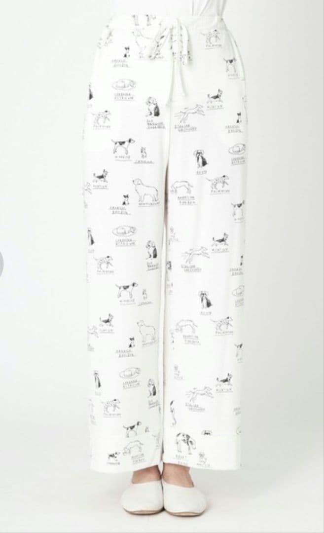 新品タグ付き ジェラピケ ルームウェア セットアップ いぬ柄