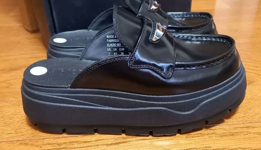 AIR JORDAN ローファー　ミュール　24cm 厚底　黒