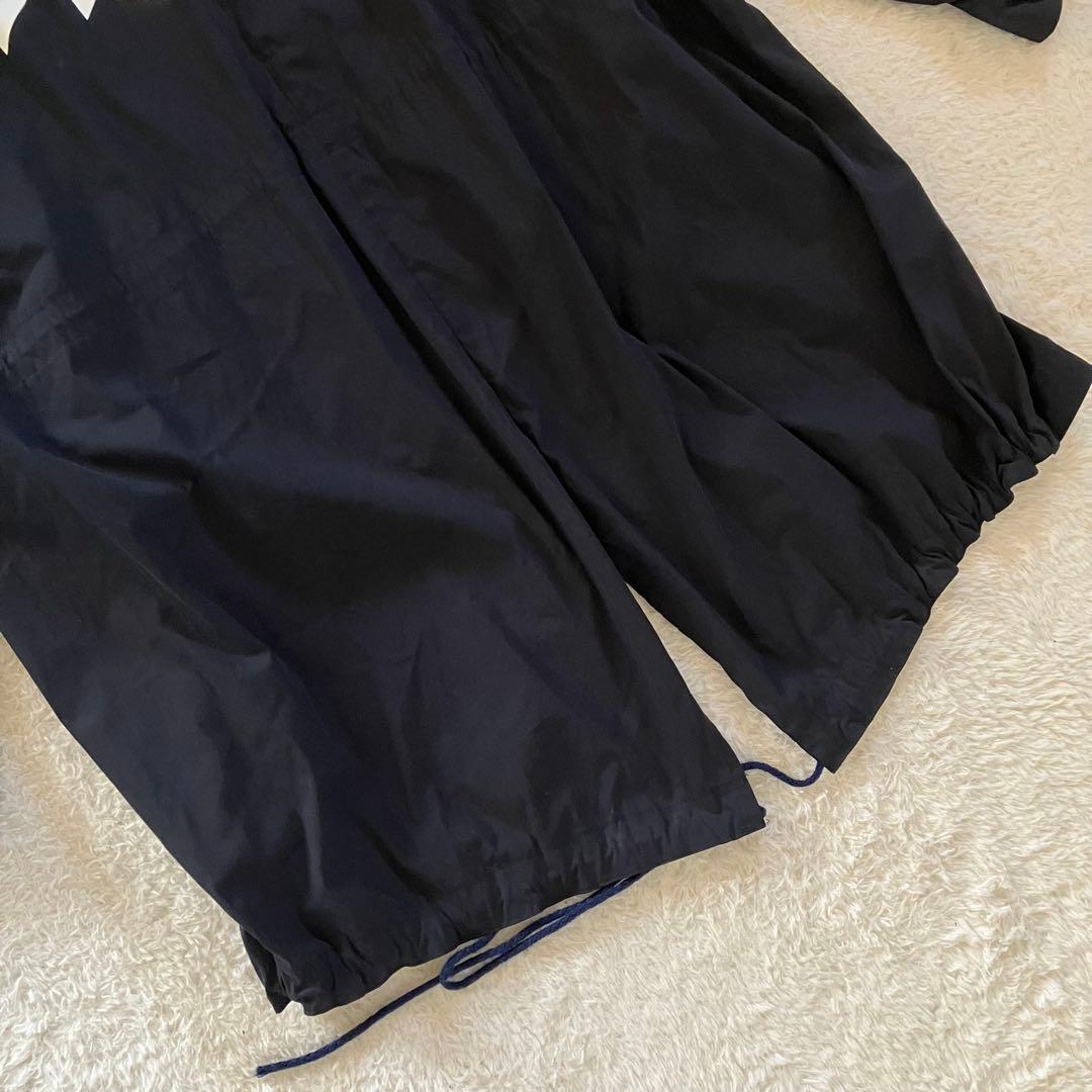 meagratia バックプリント オーバーサイズ フード モッズコート 黒 2