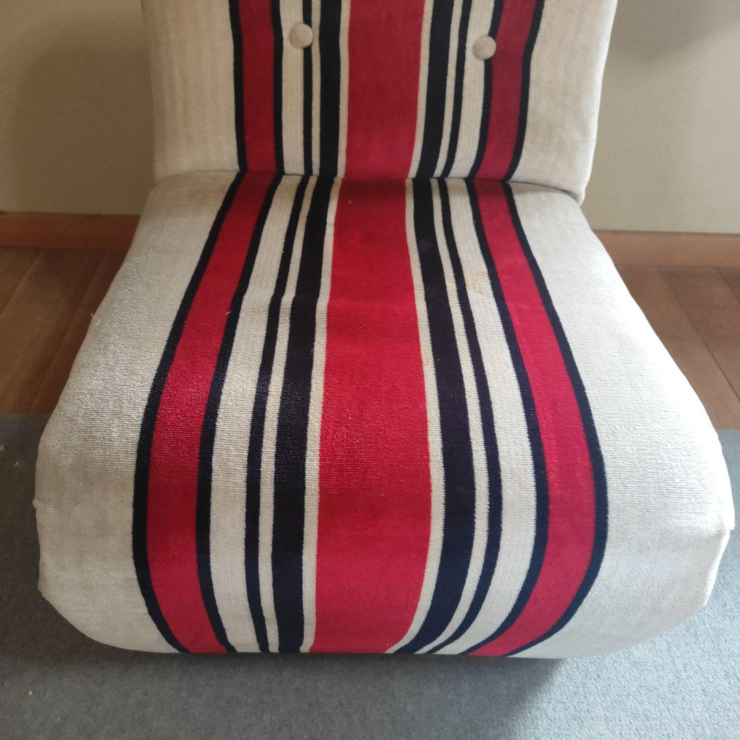 Amber Sorsek☆昭和レトロ ☆ベロアストライプソファー 当時物