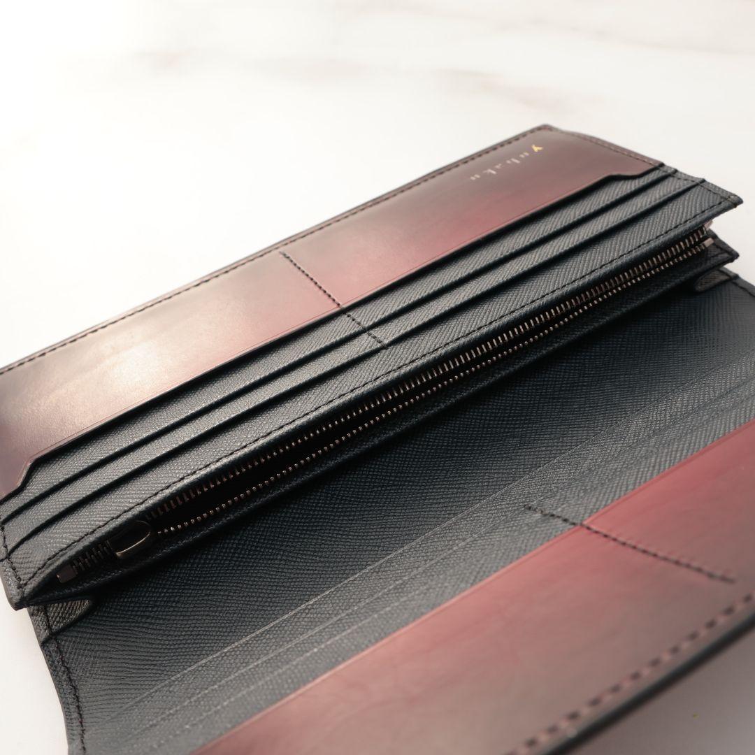 難有り訳あり品 yuhaku バーガンディ 長財布 ユハク 未使用