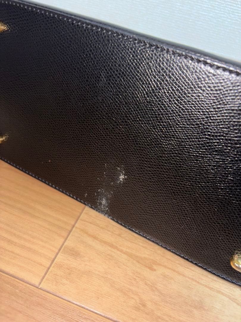 オールドセリーヌ CELINE ボリード レザー ハンドバッグ 黒 ブラック