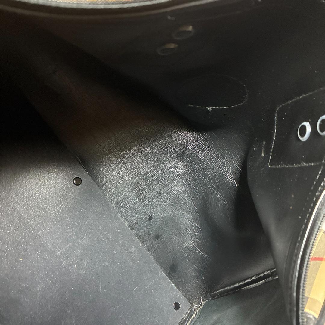 Burberrys ボストンバッグ 大容量 ノバチェック ブラック×ベージュ